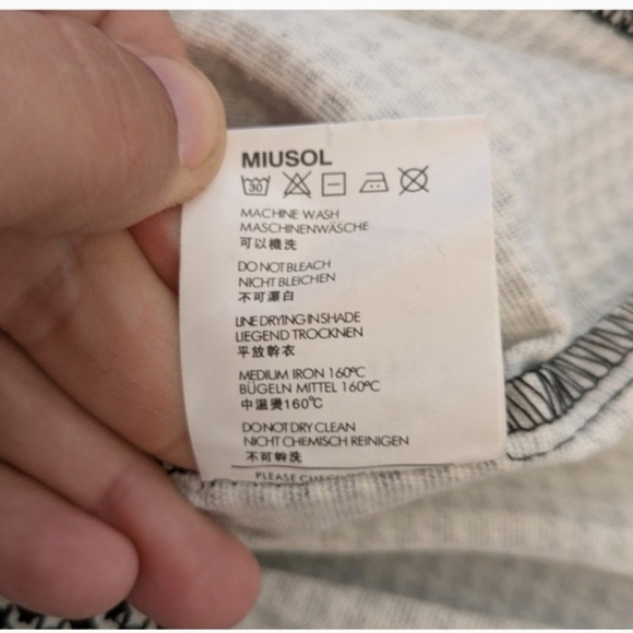 Miusol Black white Houndstooth Plaid Peter Pan Collar Midi Dress Medium - Picture 6 of 7